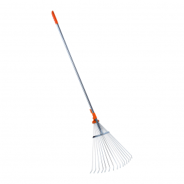 Rastrello Per Fogliame Regolabile STOCKER 2029 – Manico Telescopico 128 Cm – Fatto In Italia