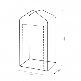 Telo Di Protezione Per Serre O Scaffali Di Colore Grigio - 102x40x180 Cm.  in vendita online