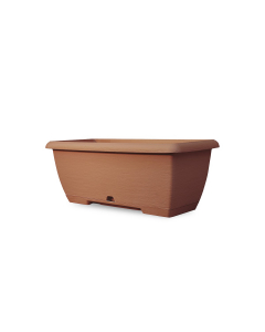 Fioriera Terrae Midi terracotta con sottovaso integrato Plastecnic