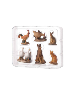 Set statuine animali per presepe 6 pz