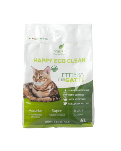 Lettiera per gatti al mais Happy Eco Clean 6L