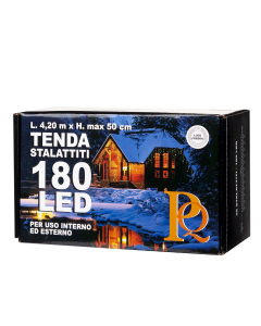 Tenda di luci Bianco Freddo a varie altezze da 180 led