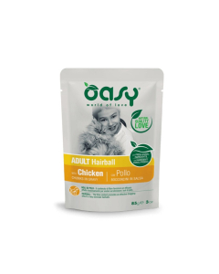 Oasy Cat Adult Hairball bocconcini per gatti Pollo bustina 85g
