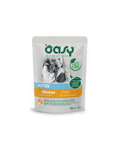 Oasy Cat Kitten bocconcini per gattini Pollo bustina 85g