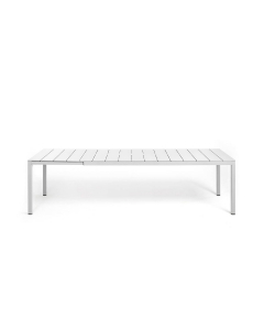 Nardi tavolo allungabile Rio 210-280 x 100 cm bianco in alluminio e DurelTop