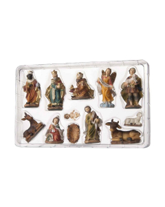 Set statuine Natività per presepe 9 cm 11 pz