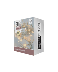 Luci natalizie a batteria 80 LED con timer