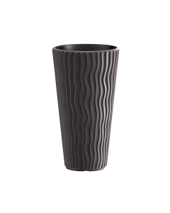 Vaso alto Sandy Slim antracite con inserto 