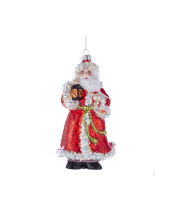 Decorazione natalizia Babbo Natale con glitter da appendere