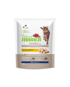 Natural Trainer Hairball Adult bocconcini per gatti Pollo 300g