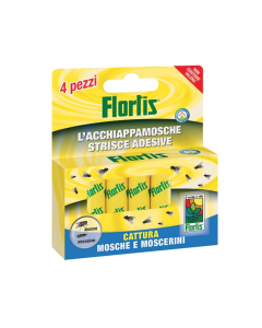 Flortis Acchiappamosche adesivo 4 Strisce