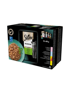 Sheba cibo umido per gatti in Salsa bustine 12x85g