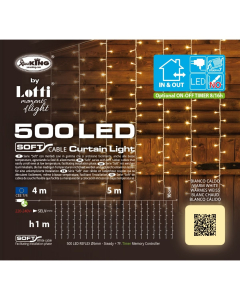 Tenda luci di Natale led bianco caldo