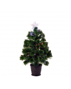 Albero di Natale in fibra ottica BURTLEY h 60 cm