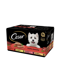Cibo umido per cani adulti cesar 8 x 150 gr