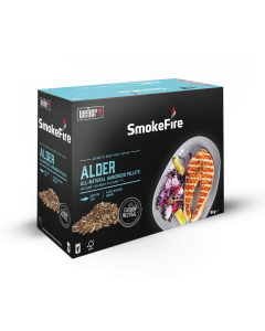 Pellet per barbecue weber smokefire 100% legno ontano e faggio