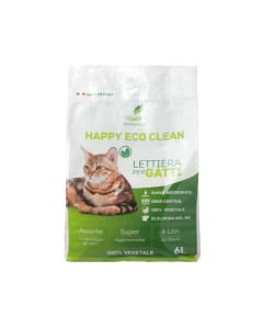 Lettiera per gatti Happy Eco Clean 6L