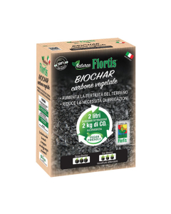 Flortis Biochar carbone vegetale ammendante 2 L