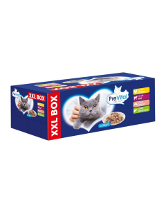 Prevital XXL Box selezione assortita per gatti in salsa 48 x 100g