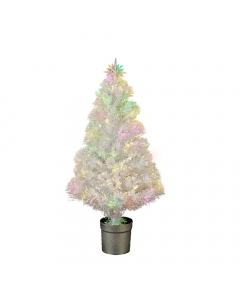 Albero di Natale con rami in fibra ottica ALASKA h 90 cm