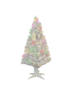 Albero di Natale in fibra ottica bianco ALASKA h 120 cm