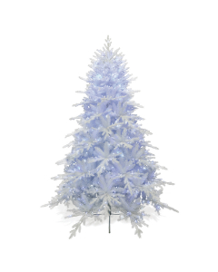 Albero di Natale bianco con luci LED incorporate Paris