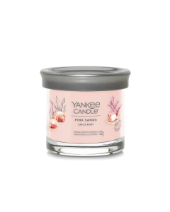 Candela Tumbler in vetro piccola Yankee Candle Signature Pink Sands