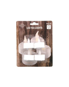 Set 4 tealight LED con timer