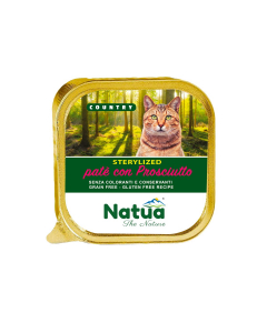 Natua Country Cat Sterilized per gatti sterilizzati Prosciutto 100g 