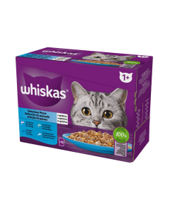 Whiskas multipack 12x85g cibo umido per gatti Pesce