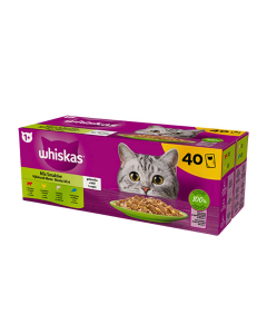 Whiskas selezione assortita bocconcini in umido per gatti 40x85g 