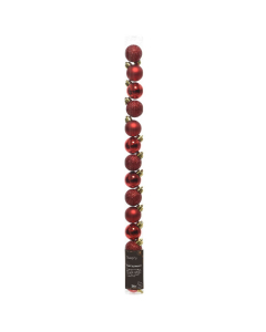 Set 14 palline di Natale 3cm-Rosso - palline