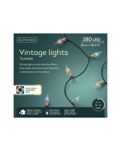 Luci di Natale 180 LED Multicolor effetto vintage Lumineo