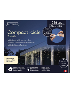 Catena luminosa Icicle Compact LED effetto Twinkle Lumineo