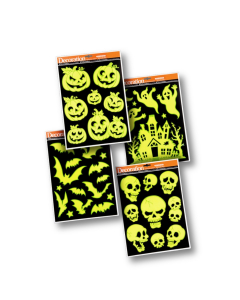 Decorazioni adesive di Halloween fluorescenti per vetro