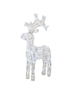 Renna in acrilico con LED bianco freddo