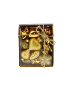 Mini box palline assortite-Oro glitter2 INGE-Forme