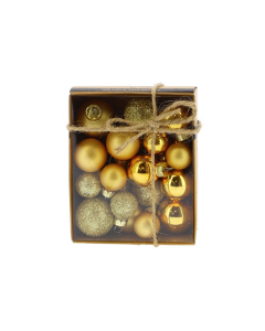 Mini box palline assortite-Oro glitter2 INGE-Sfere