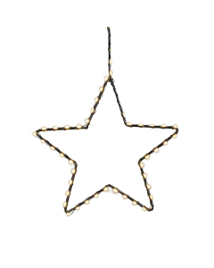 Stella luminosa in metallo 52 LED Bianco caldo