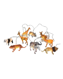 Catena luminosa 10 LED Animali Zoo con timer