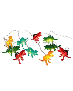 Luci a batteria 10 LED Dinosauri colorati