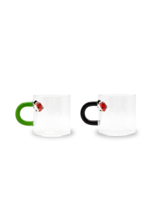 Set 2 tazzine da caffè in Vetro Borosilicato con soggetto WD Lifestyle