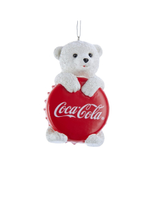 Kurt S. Adler Decorazione Appendibile Orsetto Polare con tappo Coca Cola