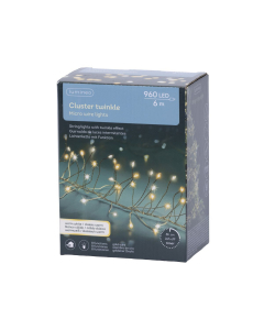 Catena luminosa 960 Micro LED Cluster Twinkle Lumineo