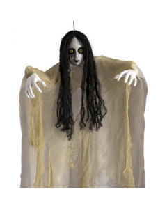Bambola horror con tunica beige da appendere 120cm