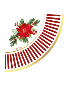 Tovaglioli natalizi di carta tondi Christmas Flower Givi 16 pz