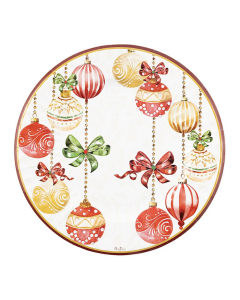 Set piatti natalizi maxi di carta Christmas Deco Givi 33 cm 6 pz