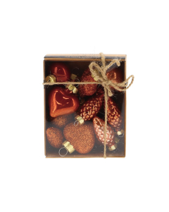 Mini box palline assortite-Terracotta glitter INGE-Forme