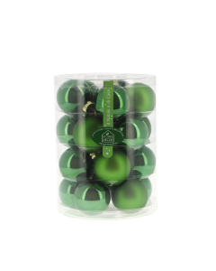 Palline di Natale in vetro mix Verde 20pz 6cm