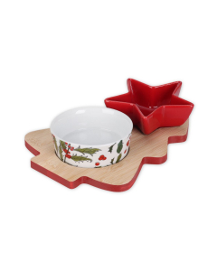 Set servizio tavola albero e stella 3pz